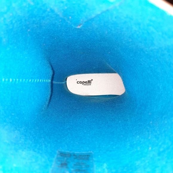 Capelli of New York rubber boots polka dots brown pastels size 7 women's rain - Picture 11 of 12